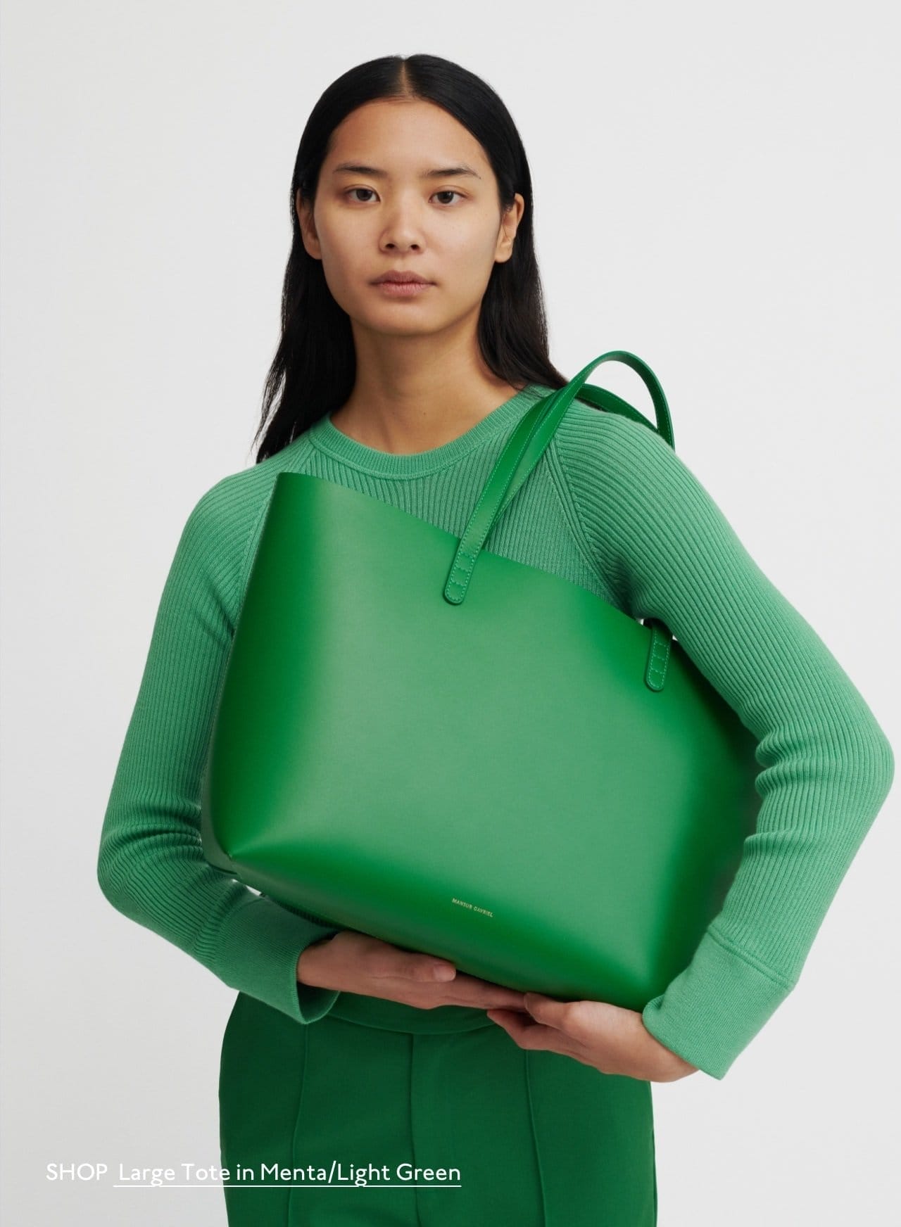 Shop the Large Tote in Menta/Light Green.