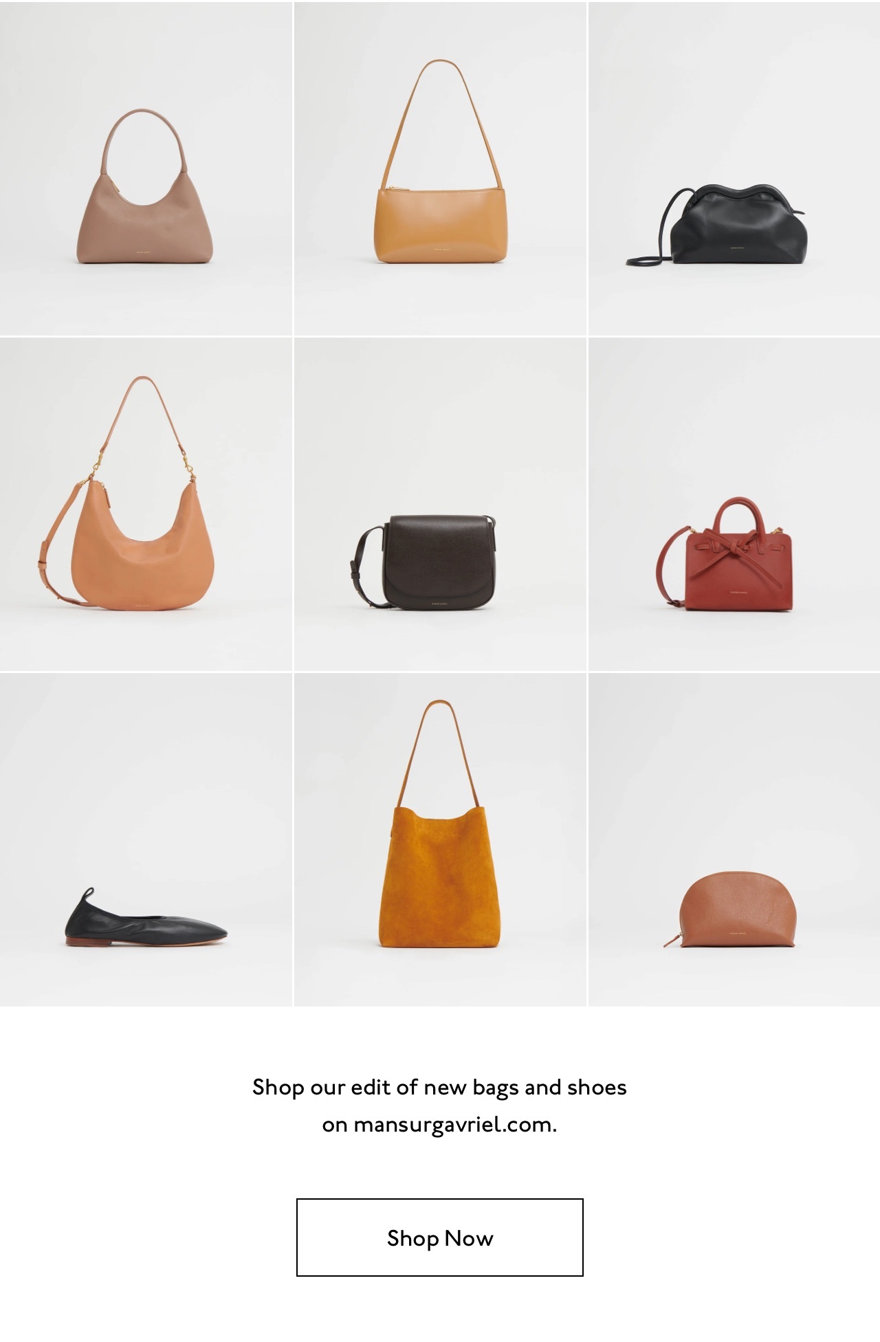 Shop our edit of new bags and shoes.