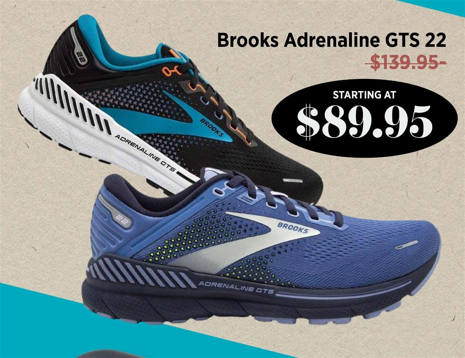 SHOP BROOKS ADRENALINE GTS 22