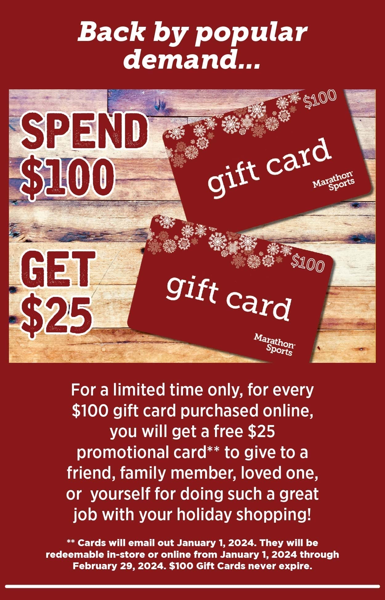 SHOP MARATHON SPORTS GIFT CARD PROMO