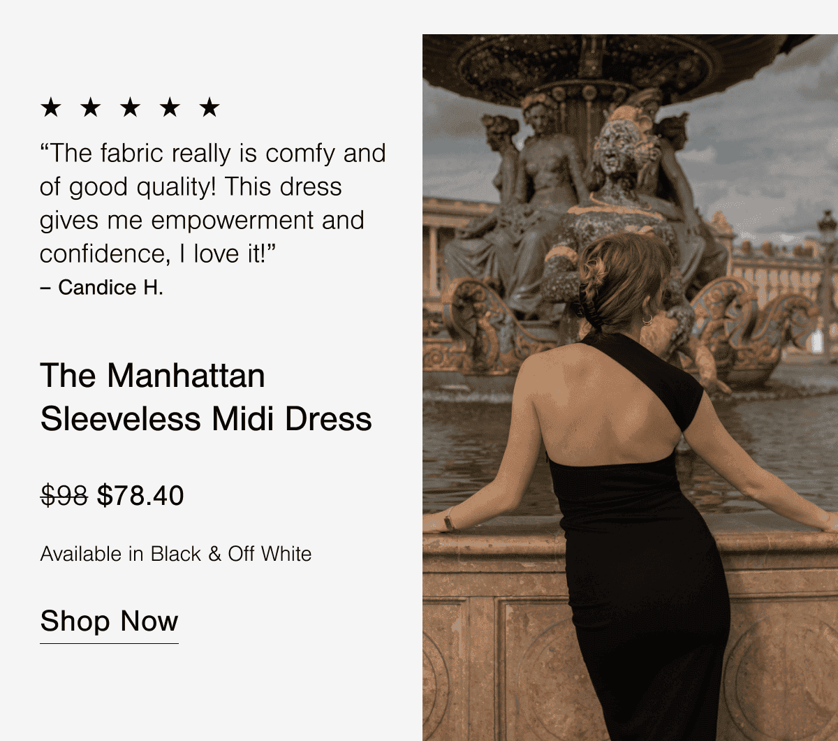 The Manhattan Sleeveless Midi Dress