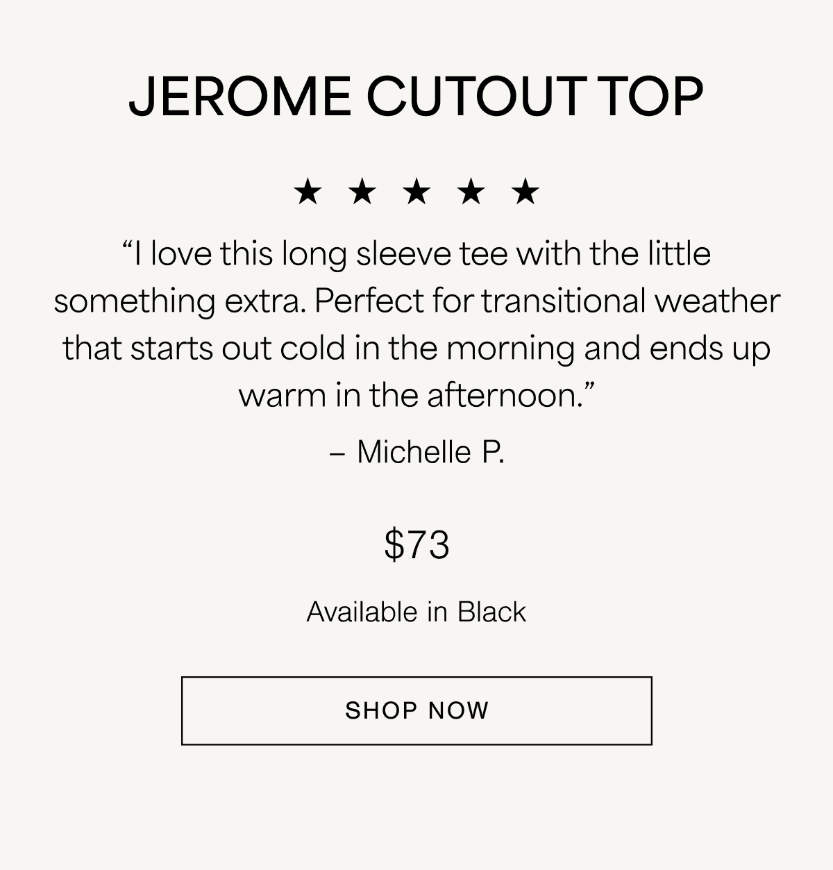 The Jerome Cutout Top