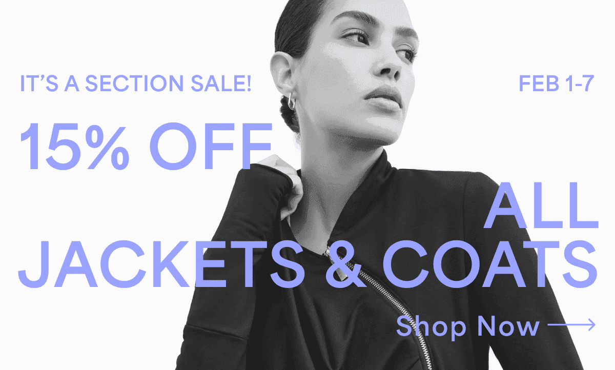 Jackets and Coats Section Sale