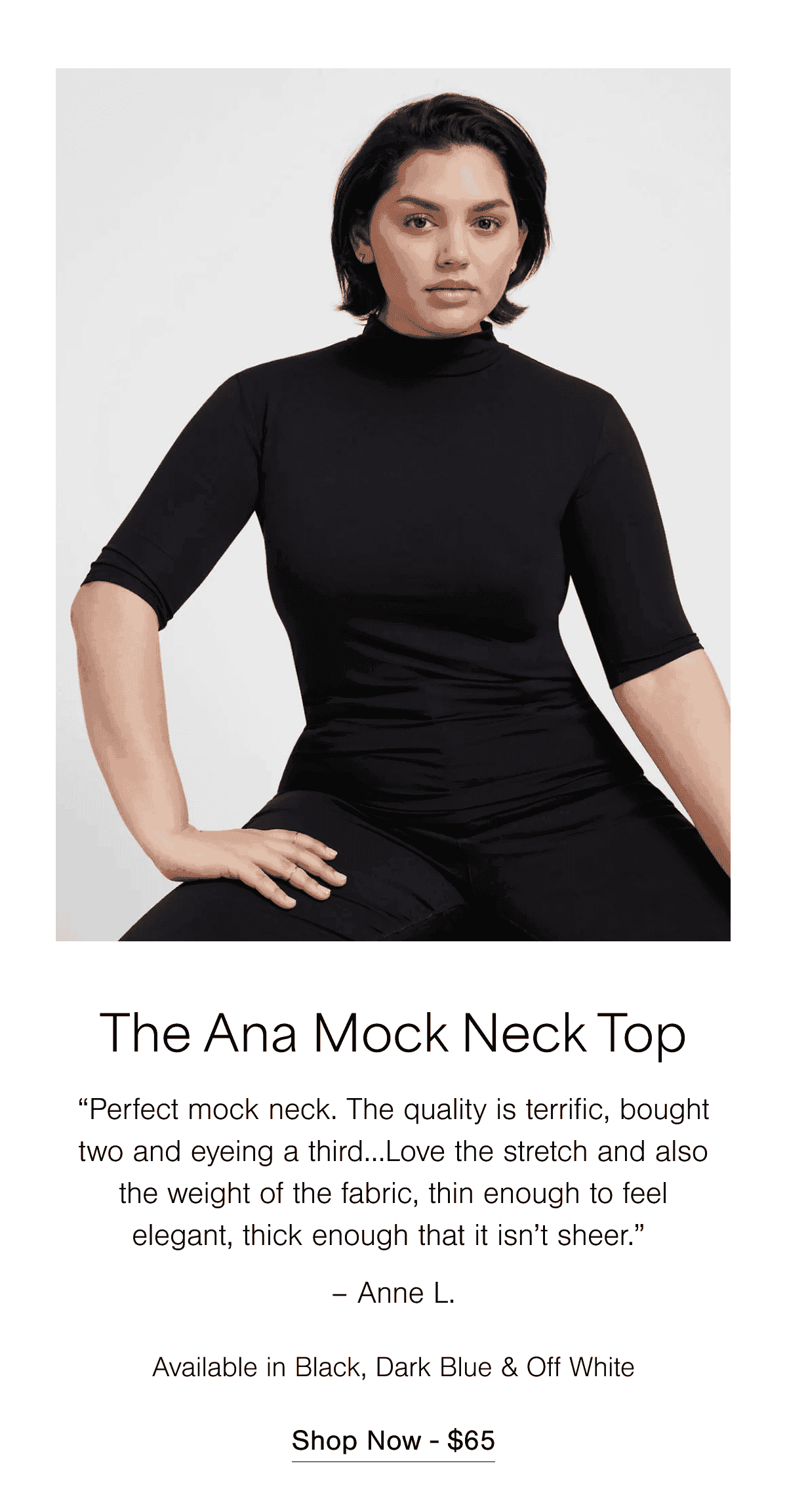 The Ana Mock Neck Top