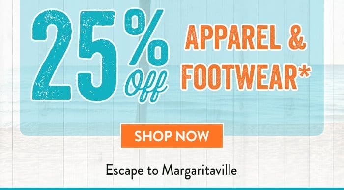 Margaritaville Cyber Monday 25% Off Apparel & Footware - Shop Now!