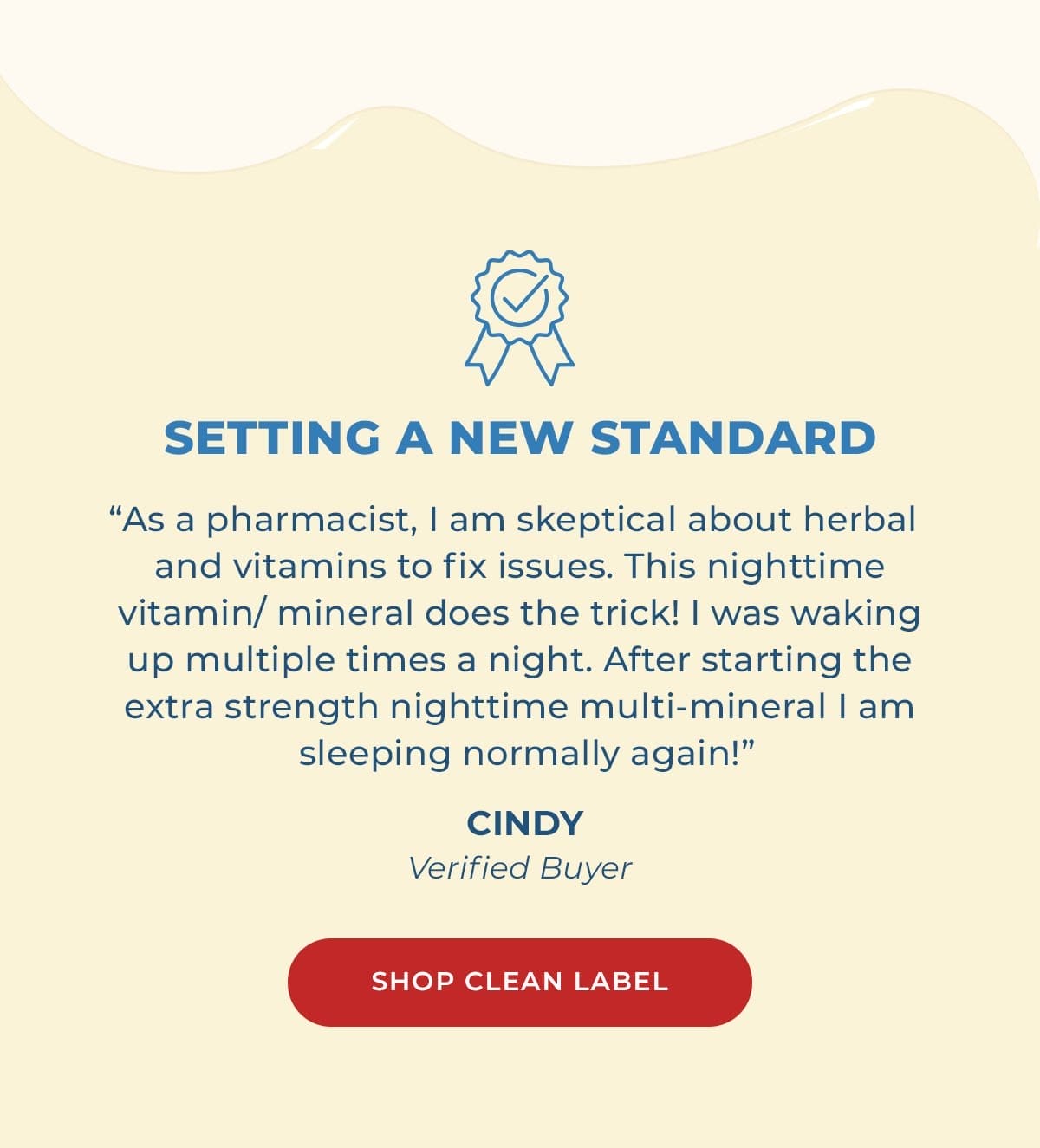 Setting a new standard. Shop Clean Label.