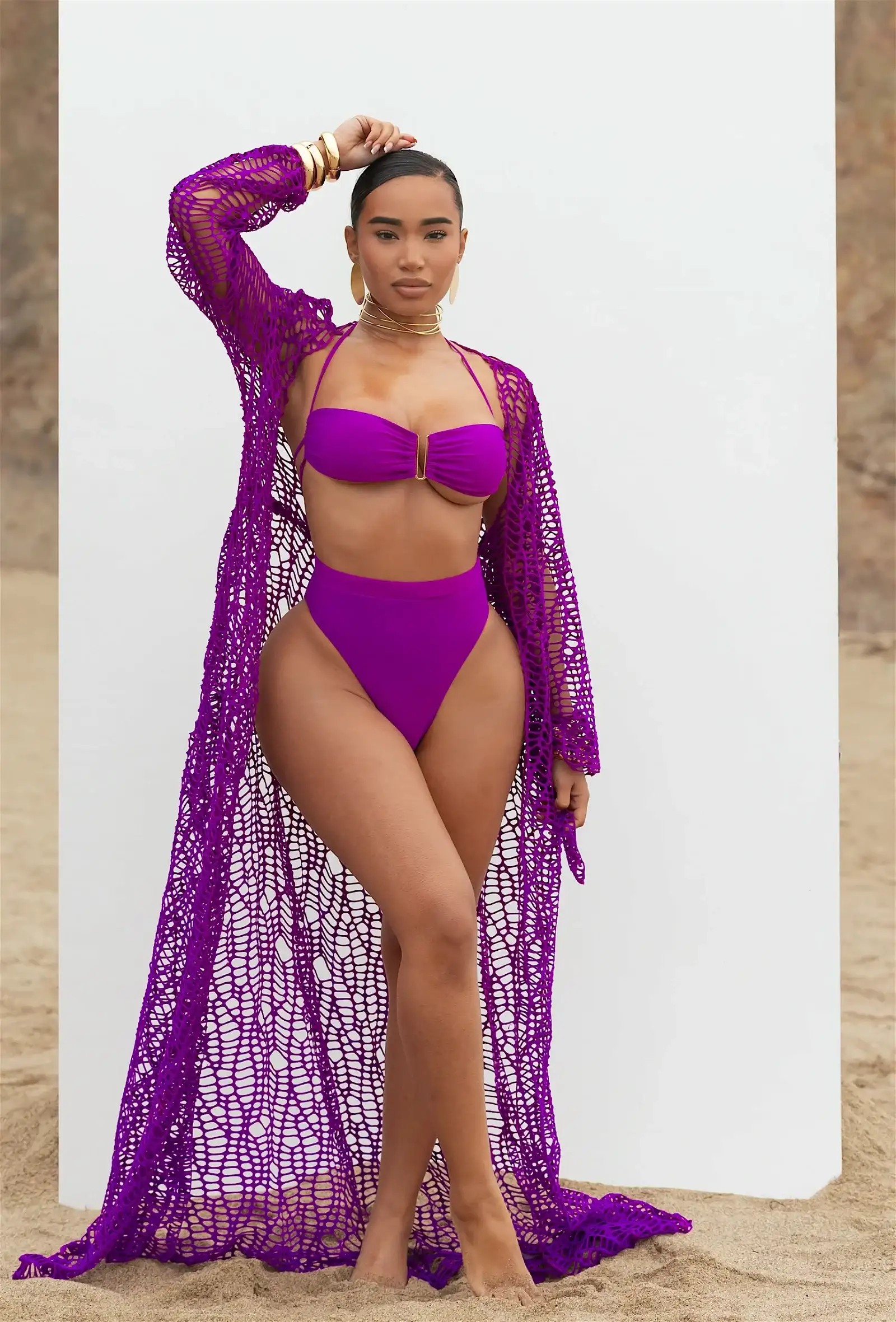 Image of Ambrosius Cover Up Robe - Amethyst