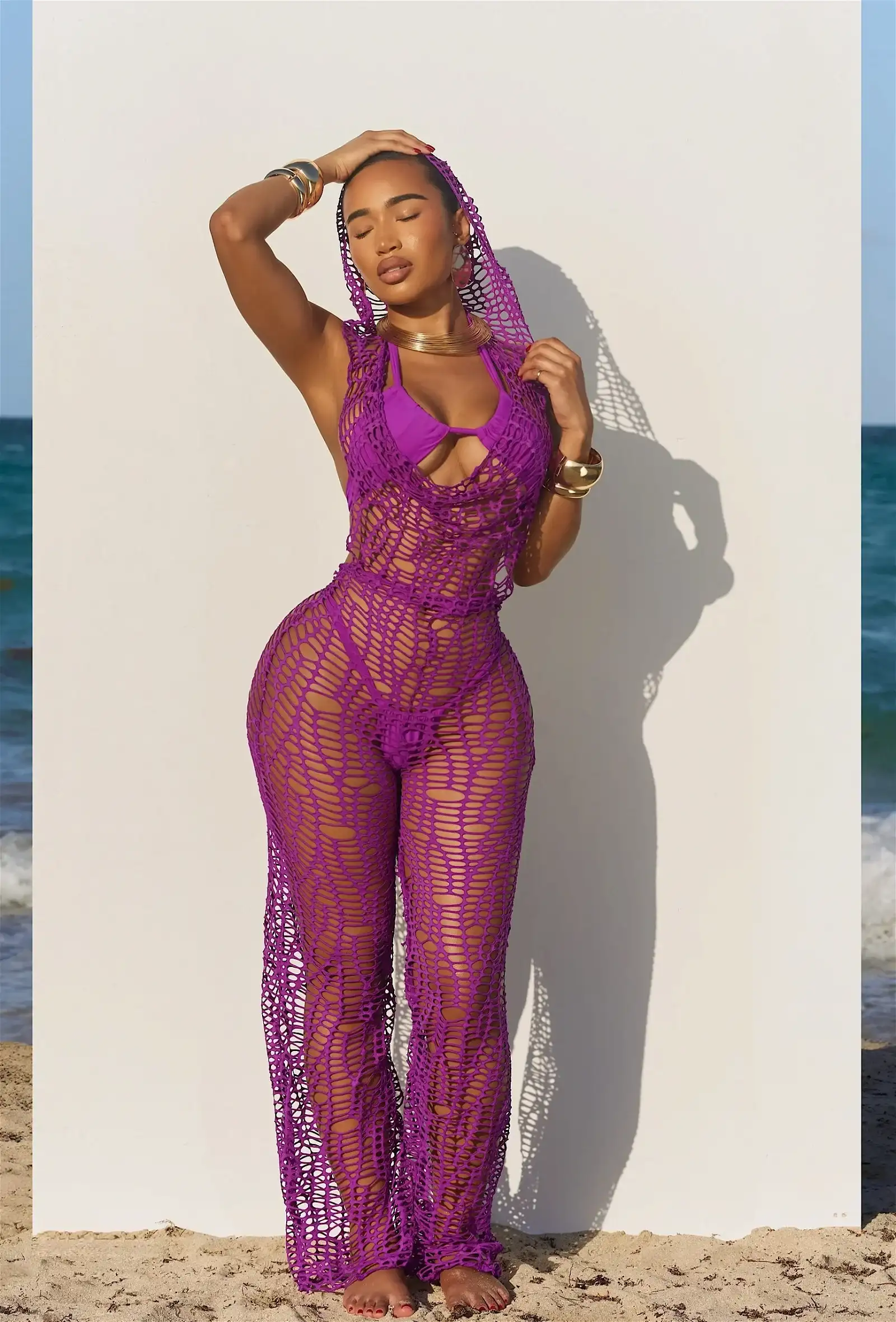 Image of Aphrodite Cover Up Jumpsuit - Amethyst