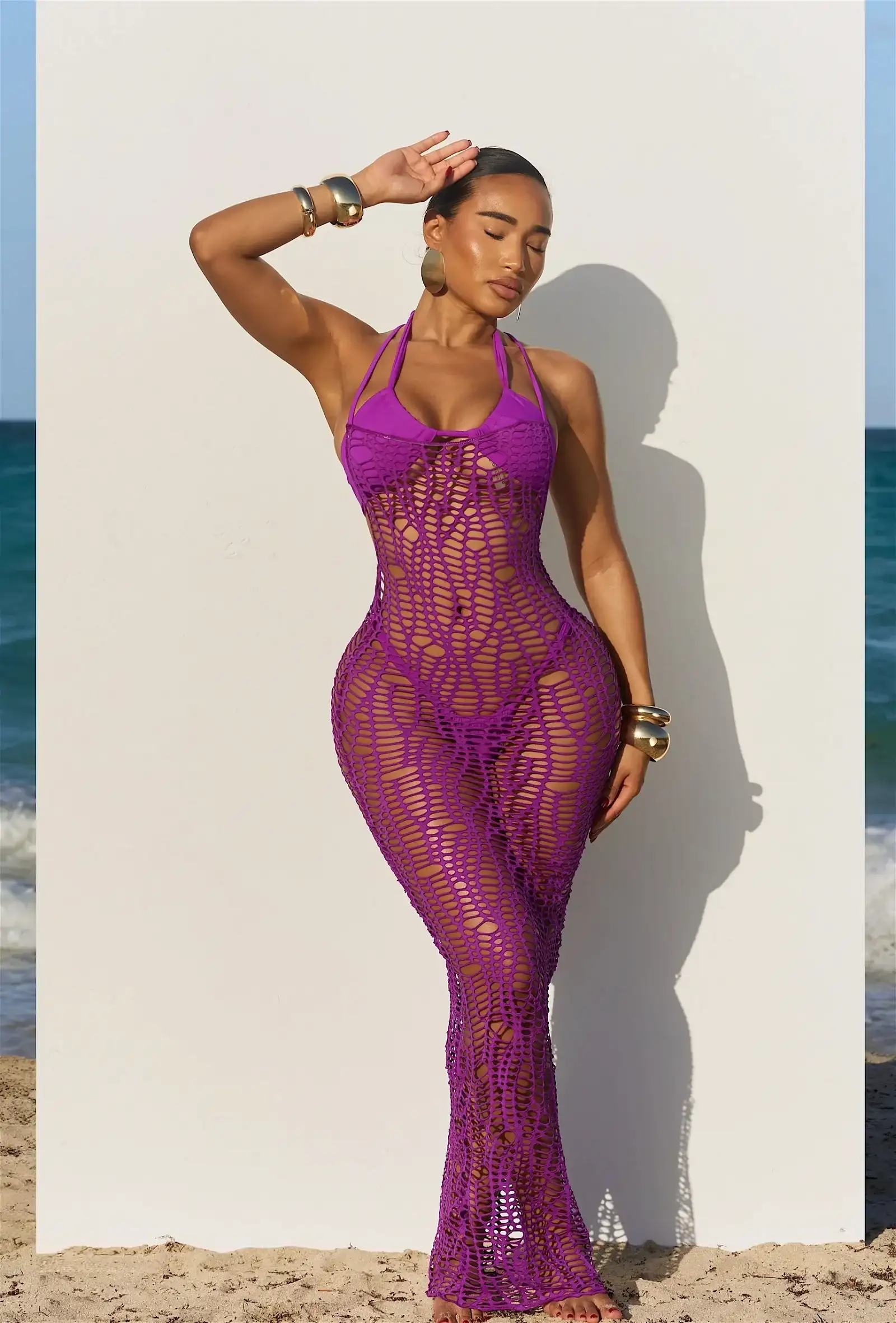 Image of Dyonisios Cover Up Dress - Amethyst