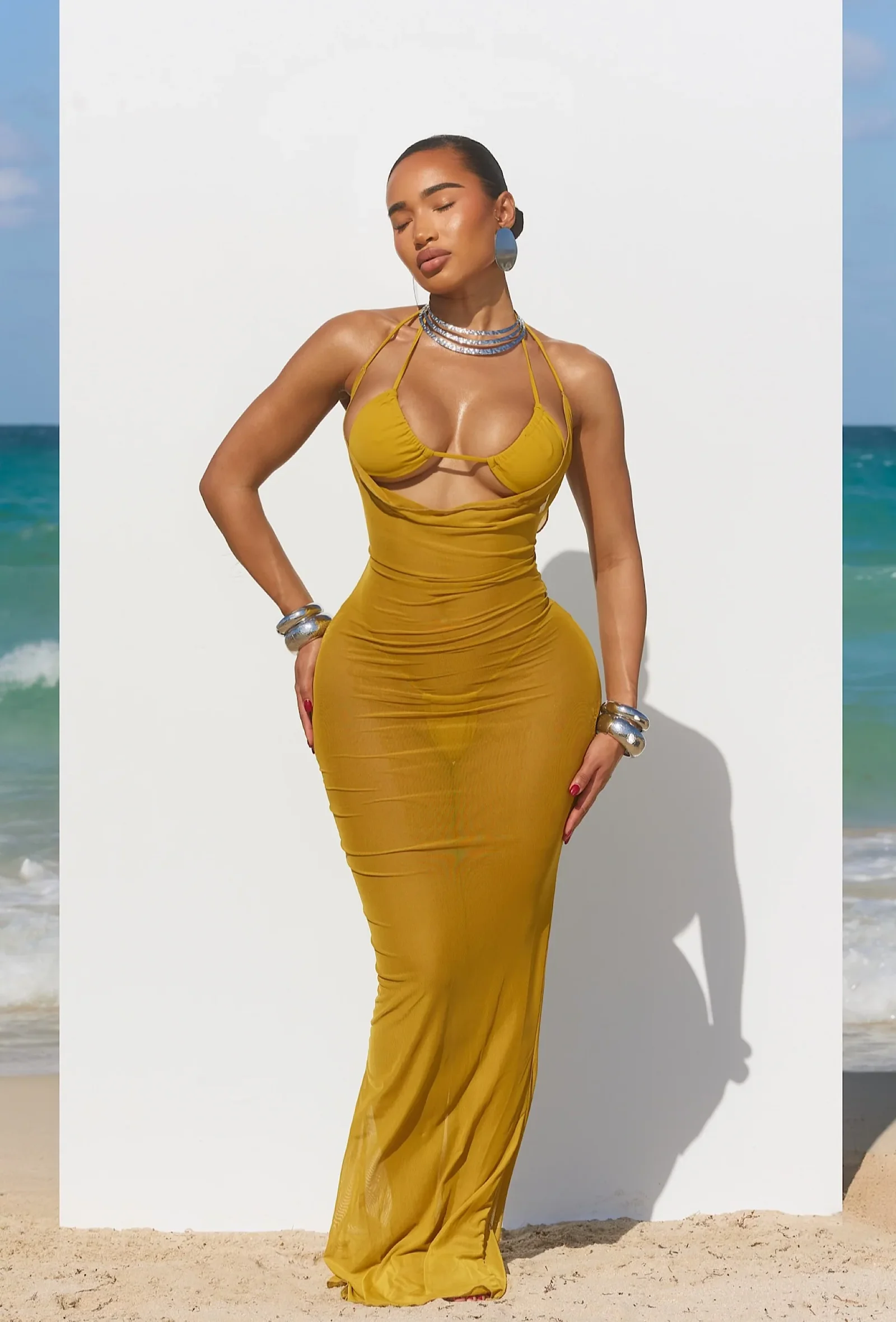 Image of Acacius Cover Up Dress - Citron