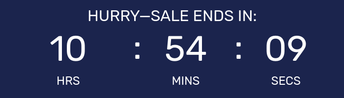 Countdown timer for After Hours Flash Sale. 