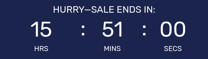 Countdown to the end of the 72 Hour Sale.