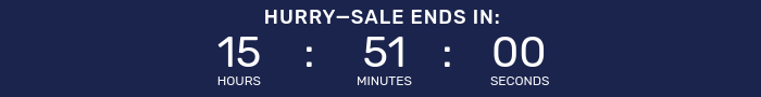Countdown to the end of the 72 Hour Sale.