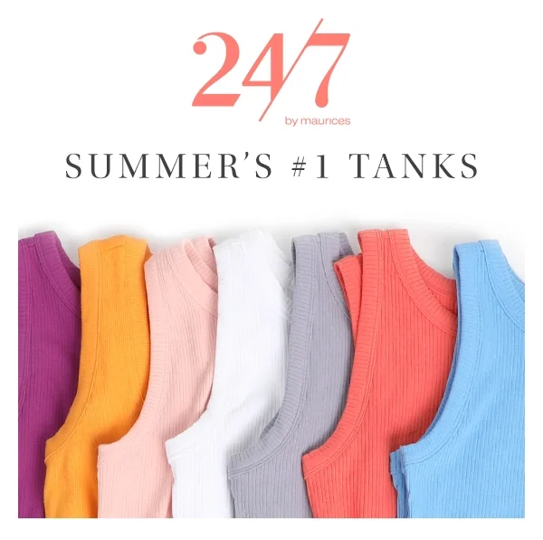 24/7 by maurices. Summer's #1 tanks.