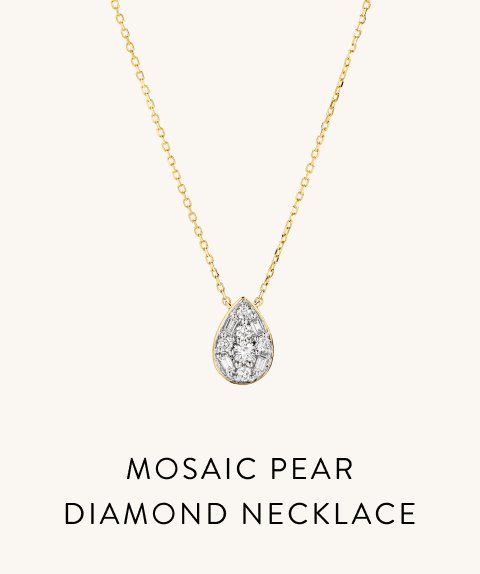Mosaic Pear Diamond Necklace.