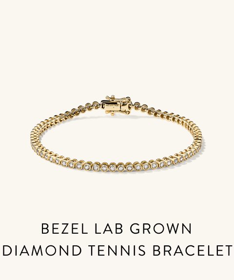 Bezel Lab Grown Diamond Tennis Bracelet.