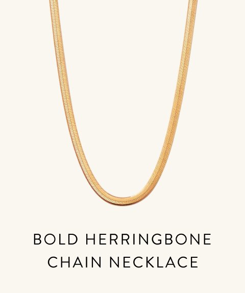 Bold Herringbone Chain Necklace.