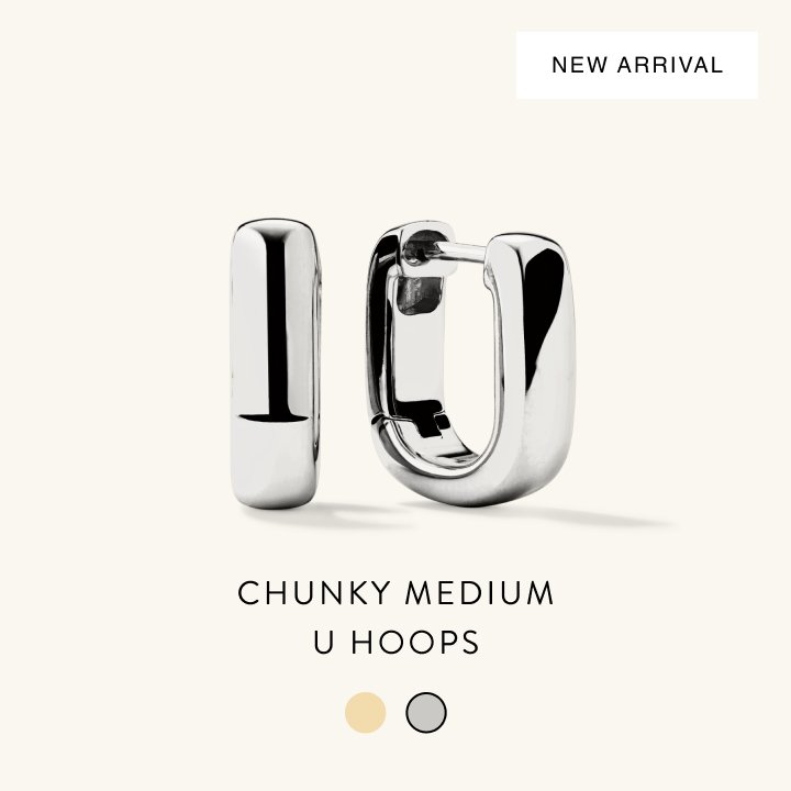 Chunky Medium U Hoops.