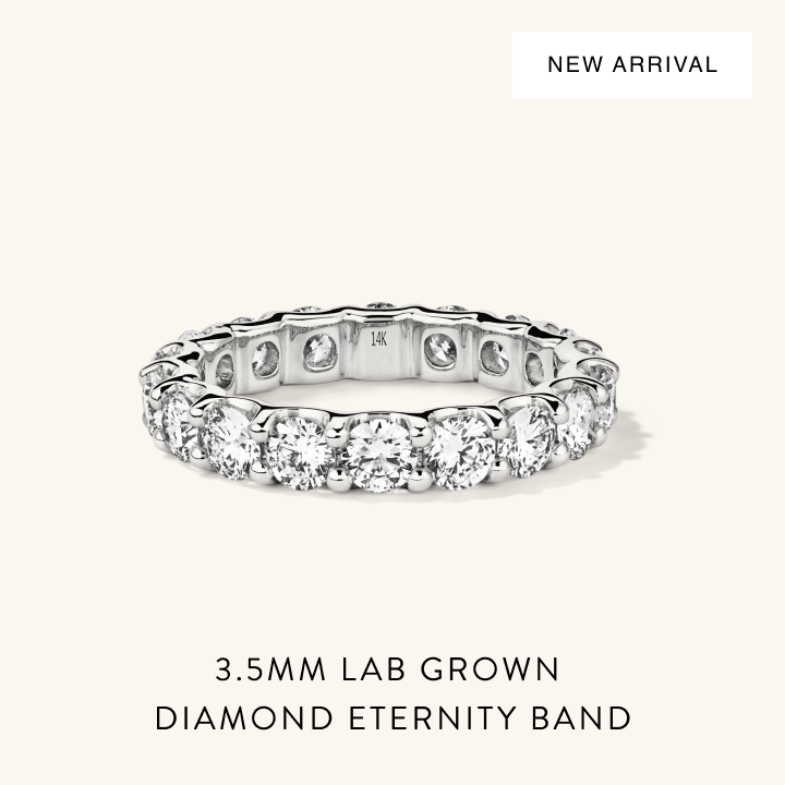 New Arrival. 3.5mm Lab Grown Diamond Eternity Band.