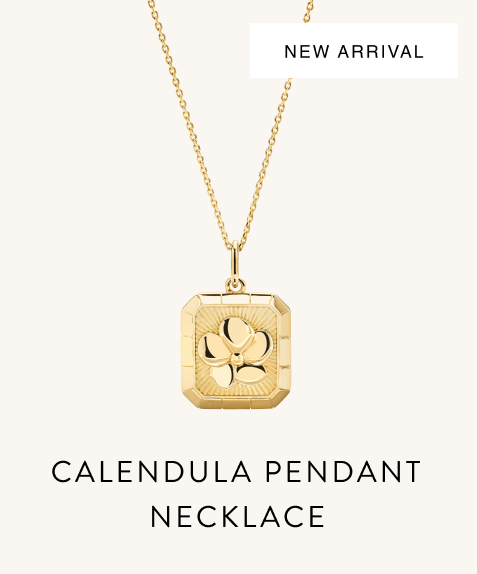 New Arrival. Calendula Pendant Necklace.