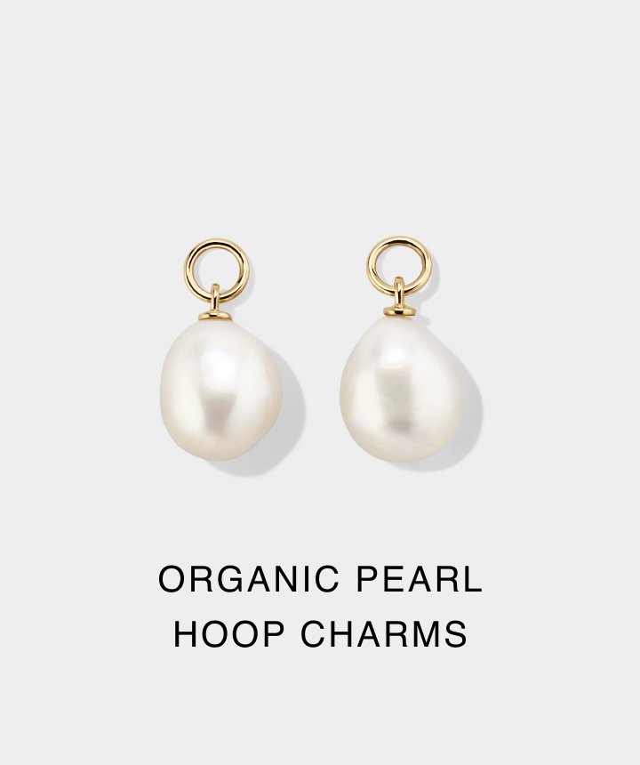 Organic Pearl Hoop Charms.