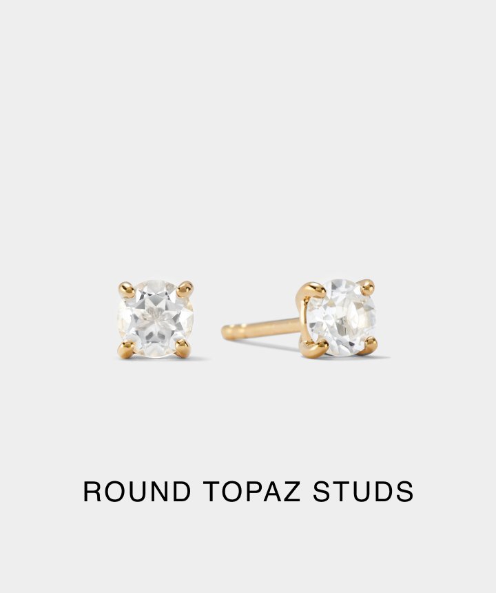 Round Topaz Studs.