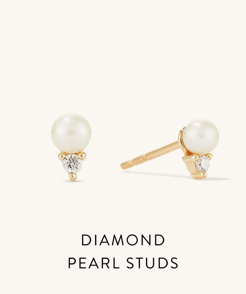 Diamond Pearl Studs.