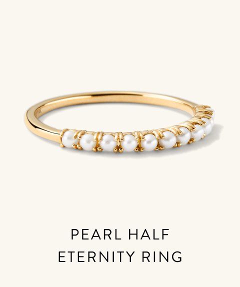 Pearl Half Eternity Ring.