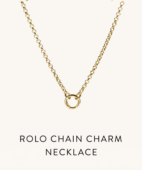 Rolo Chain Charm Necklace.