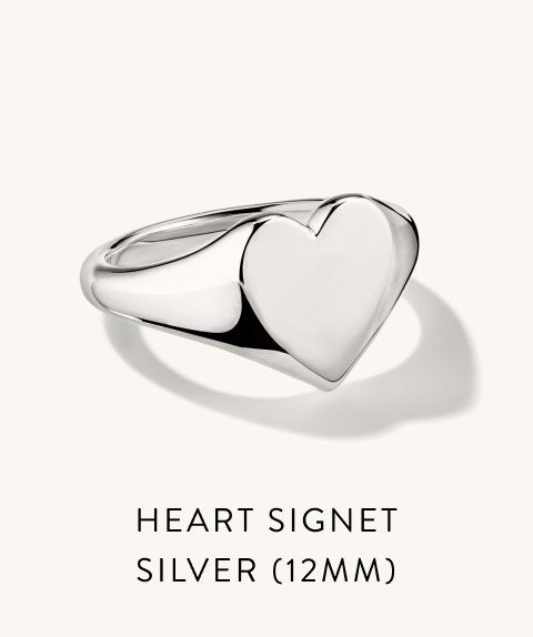 Heart Signet Silver (12MM).