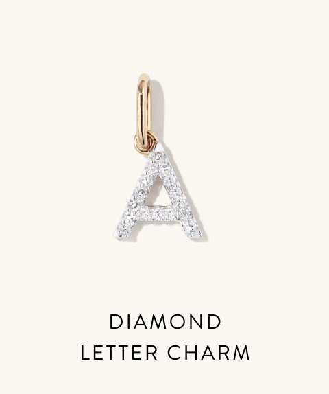 Diamond Letter Charm.