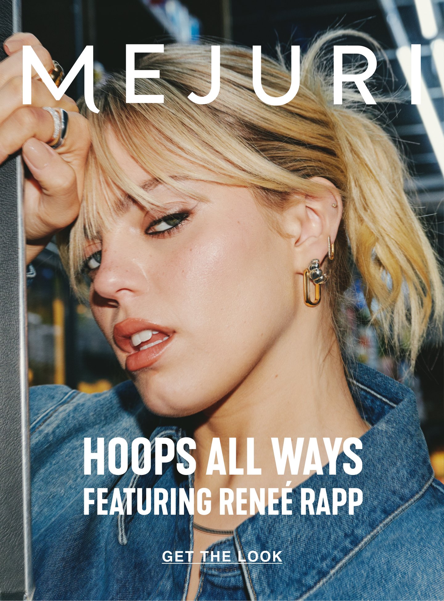 Mejuri. Hoops All Ways Featuring Reneé Rapp. Get the Look.