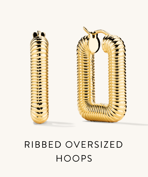 Ribbed Oversized Hoops.