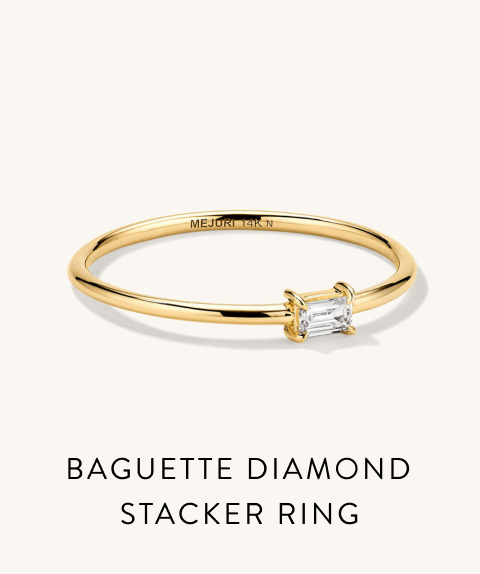 Baguette Diamond Stacker Ring.