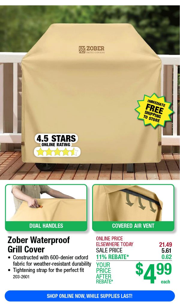 Zober Waterproof Grill Cover