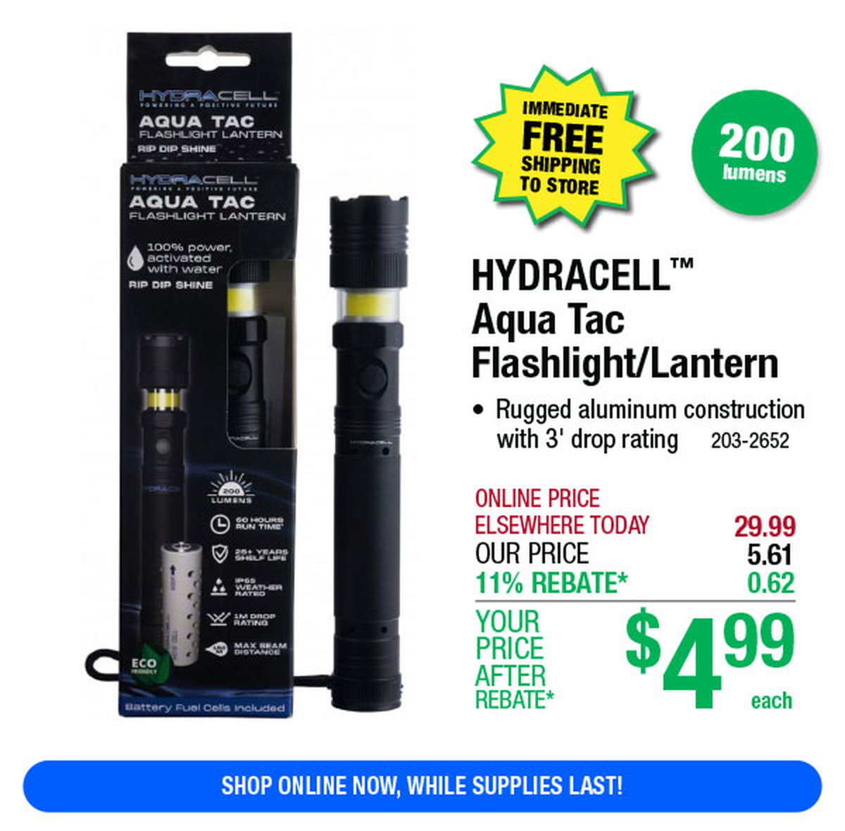 HYDRACELL™ Aqua Tac Flashlight/Lantern