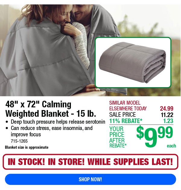 48" x 72" Calming Weighted Blanket - 15 lb.