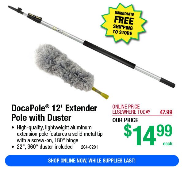 DocaPole® 12' Extender Pole with Duster