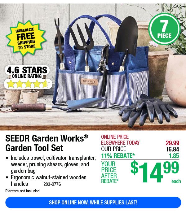 SEEDR Garden Works® Garden Tool Set