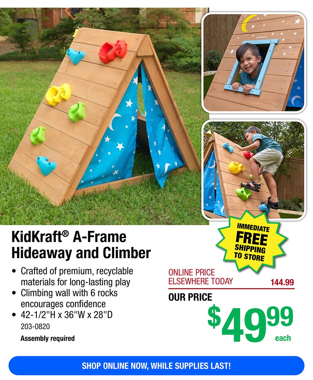 A-Frame Hideaway and Climber