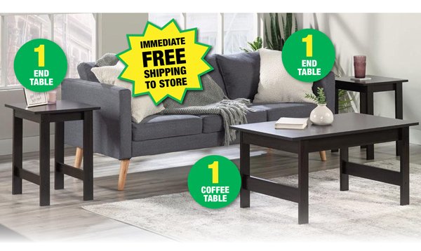 Sauder® Beginnings® 3-Piece Table Set-Free Shipping to Store!