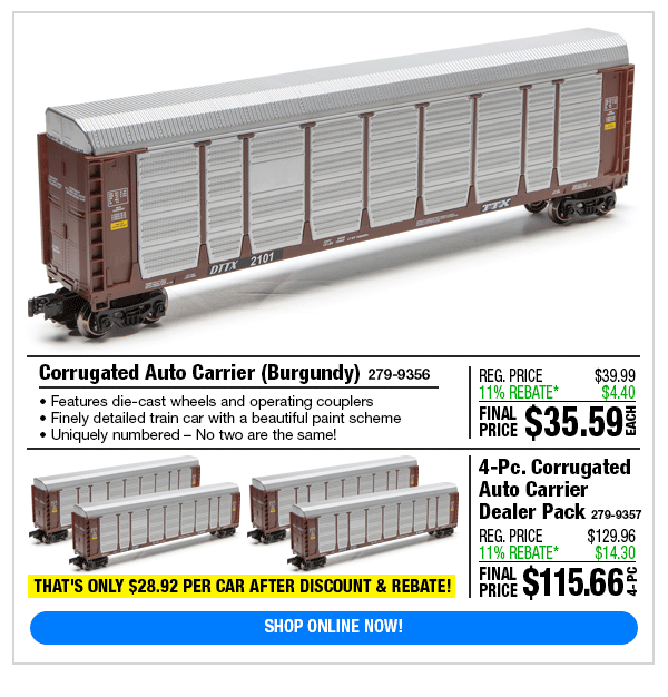 Corrugated Auto Carrier (279-9356, 9357)