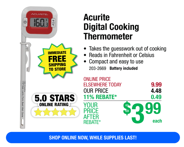 Acurite Digital Cooking Thermometer-ONLY \\$3.99 After Rebate*!