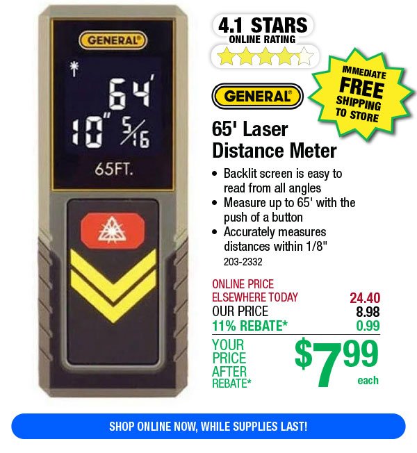65' Laser Distance Meter
