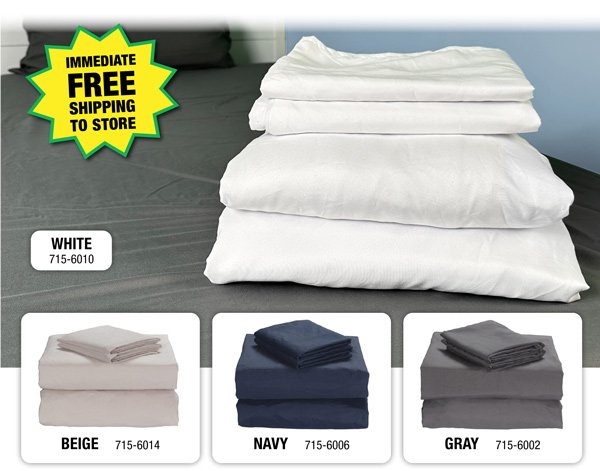 Hotel & Home Microfiber Sheet Set - Queen-Free Shipping to Store!