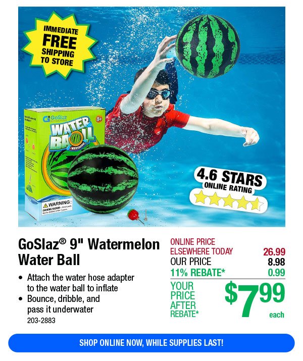 GoSlaz® 9" Watermelon Water Ball