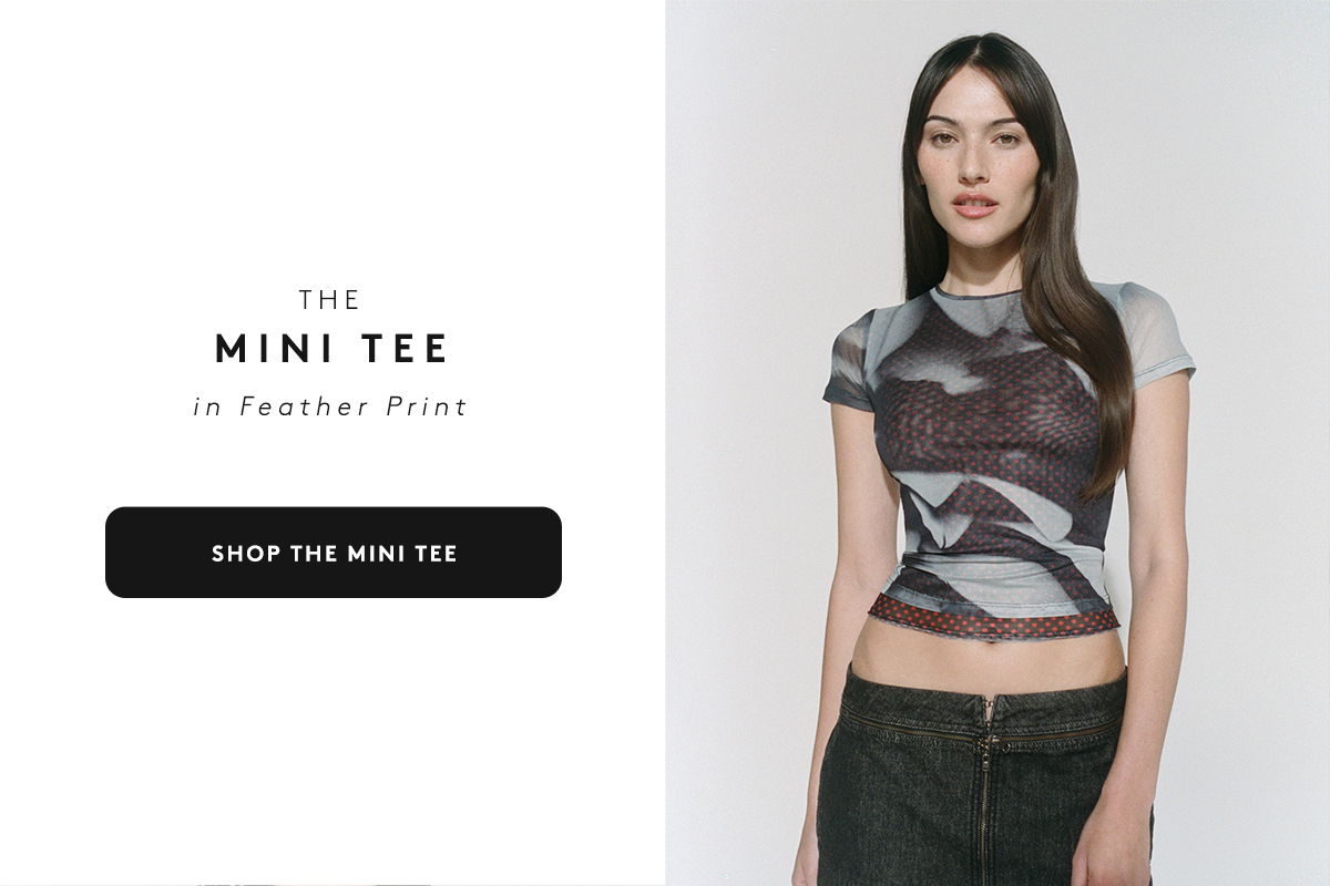 The Mini tee in feather print