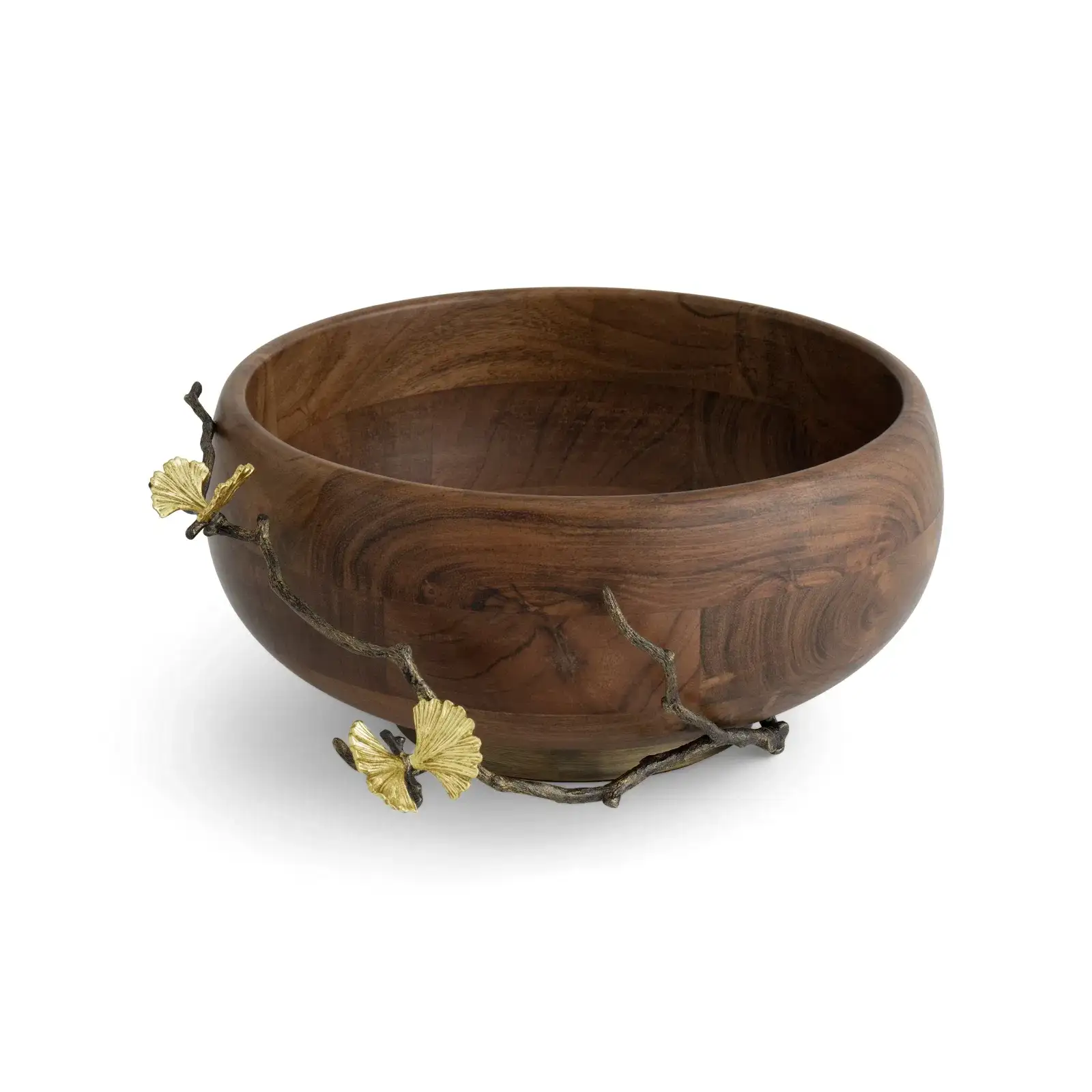 Image of Butterfly Ginkgo Wood Salad Bowl