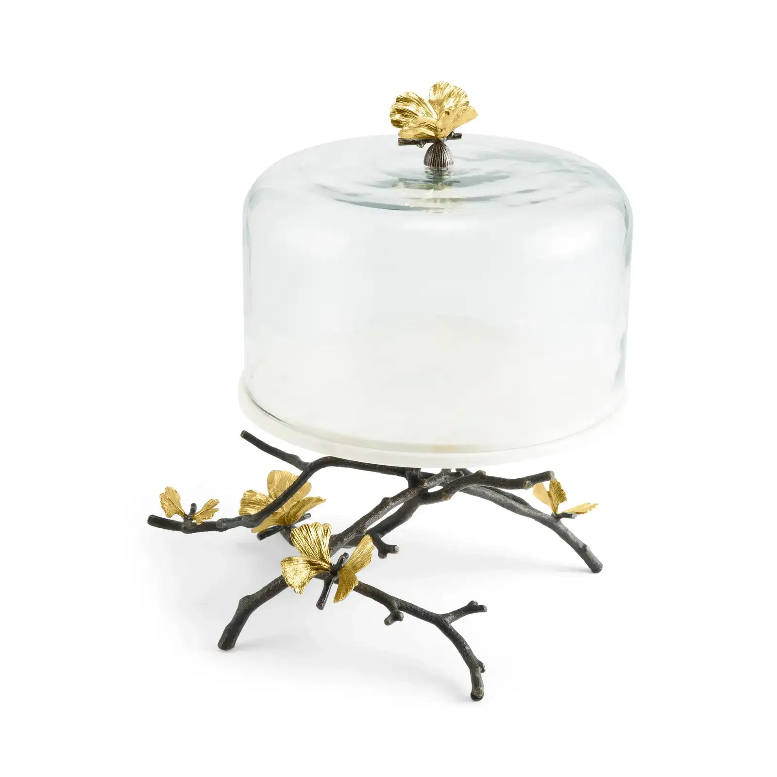 Image of Butterfly Ginkgo Cake Stand with Dome