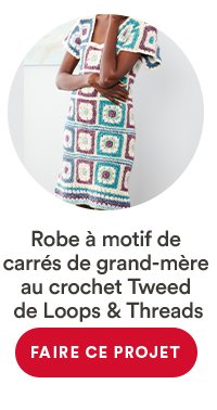 Tweed Crochet Granny Square Dress